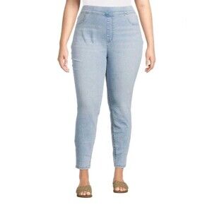 Terra & Sky Women's Pull-On Skinny Jegging Jeans, 28" Inseam, Size 3X 24W-26W